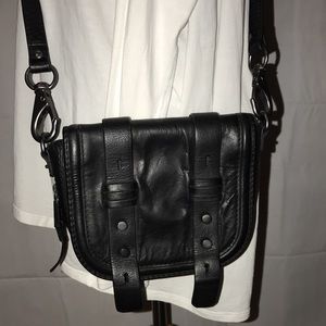 SHE + LO Black Leather Color Studded Small Purse Crossbody Purse Bag